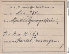 Etiketten zu Apatit (NHMW-MIN-Aa784)